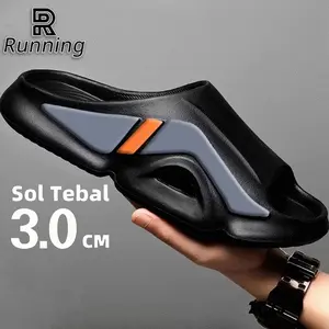 [Running] COD EVA Sandal Slip On Pria Kekinian Keren - BISA | Nyaman Pakai, Bahan Karet & Eva Tahan Lama, Desain Modern | Ukuran 39-44 | Cocok untuk Casual, Outdoor, Olahraga | Harga Murah