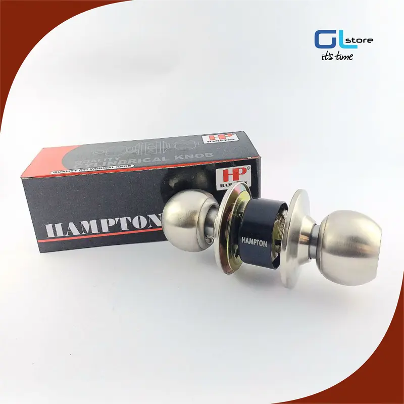 GLs HAMPTON Handle Pintu Bulat - Gagang Pintu Kunci Silinder Berkualitas - Gagang Pintu Kamar Mandi Bulat