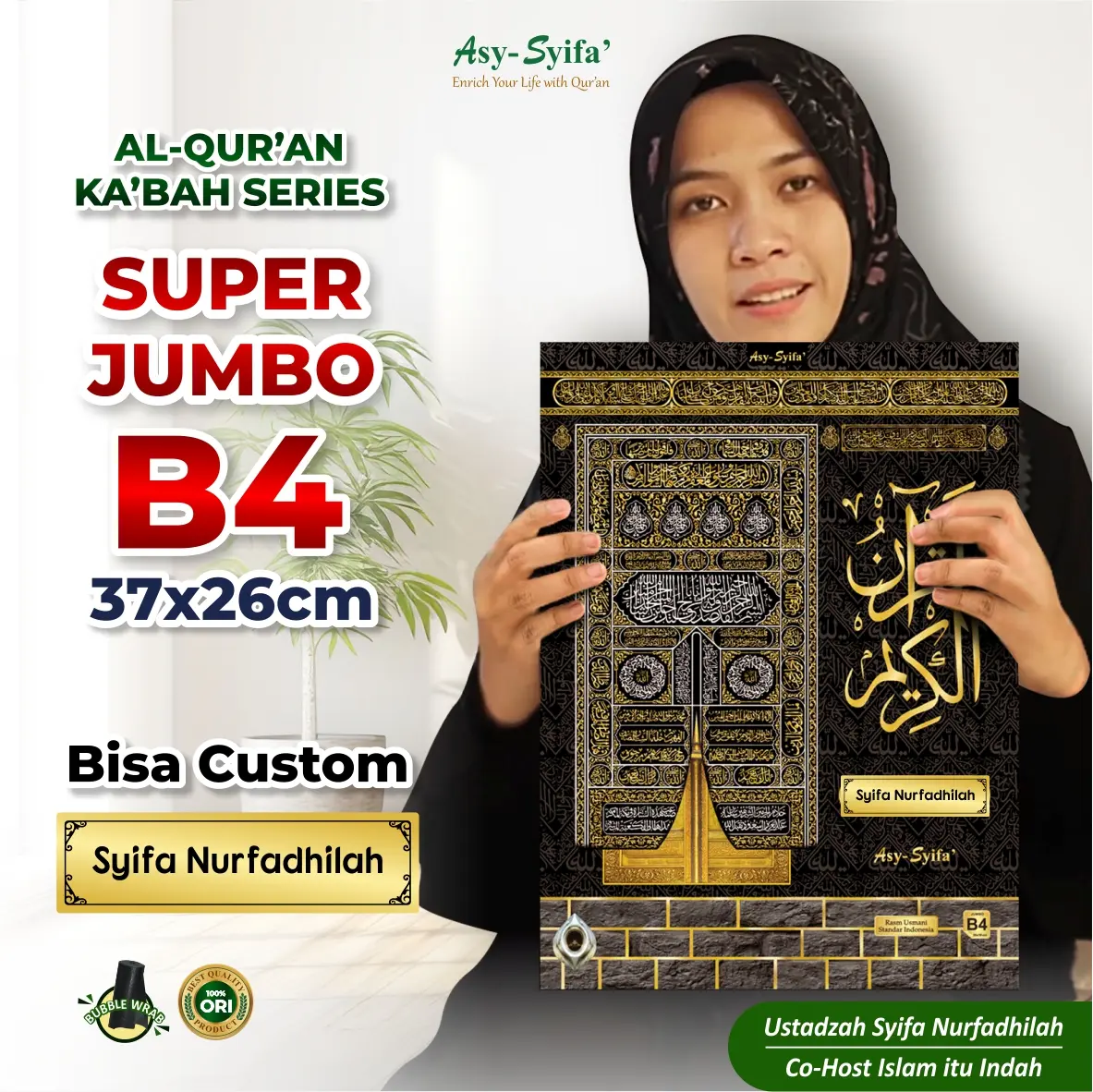 ASY SYIFA - AL QURAN JUMBO LANSIA B4 KABAH FREE DZIKIR / QURAN CUSTOM NAMA