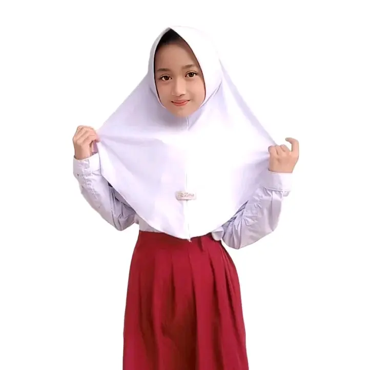 Hijab Bergo SD Anak sekolah kerudung hamidah Instan pinguin Geblus polos 7