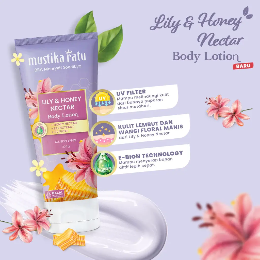 Mustika Ratu Body Lotion Lily & Honey 200mL