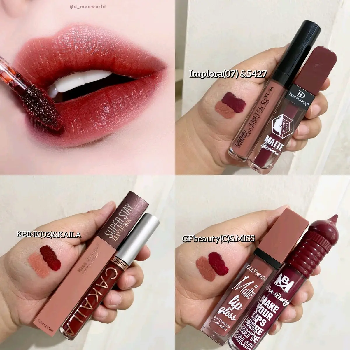 [ Per Set Dapat 2Pcs ] Ombre Lipcream Matte Best Seller