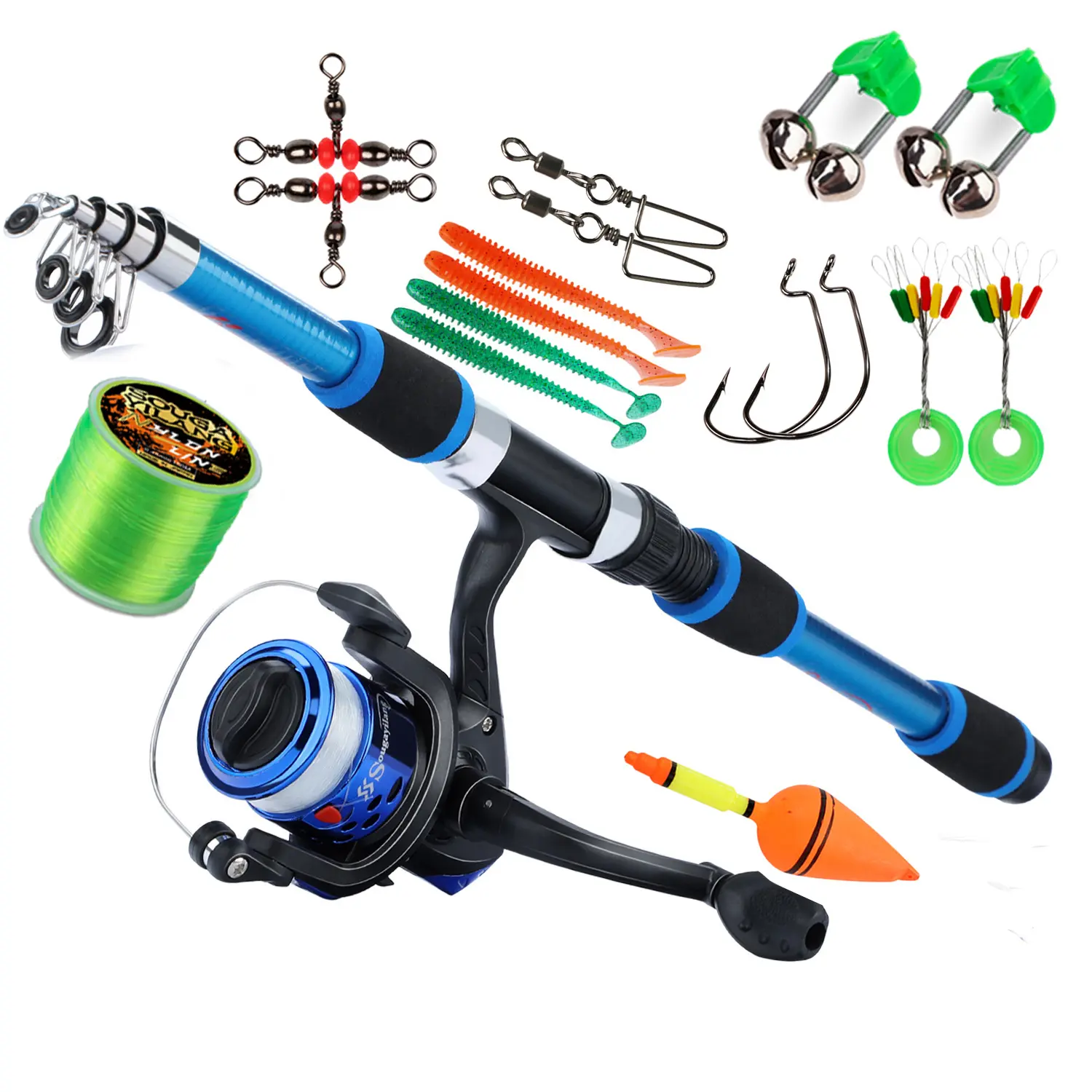 Sougayilang 1.8m Fishing Rod Reel Line Lure Full Set 5.2:1 Glass Fiber Max Drag 8kg Sports Sangkar Equipment Outdoor