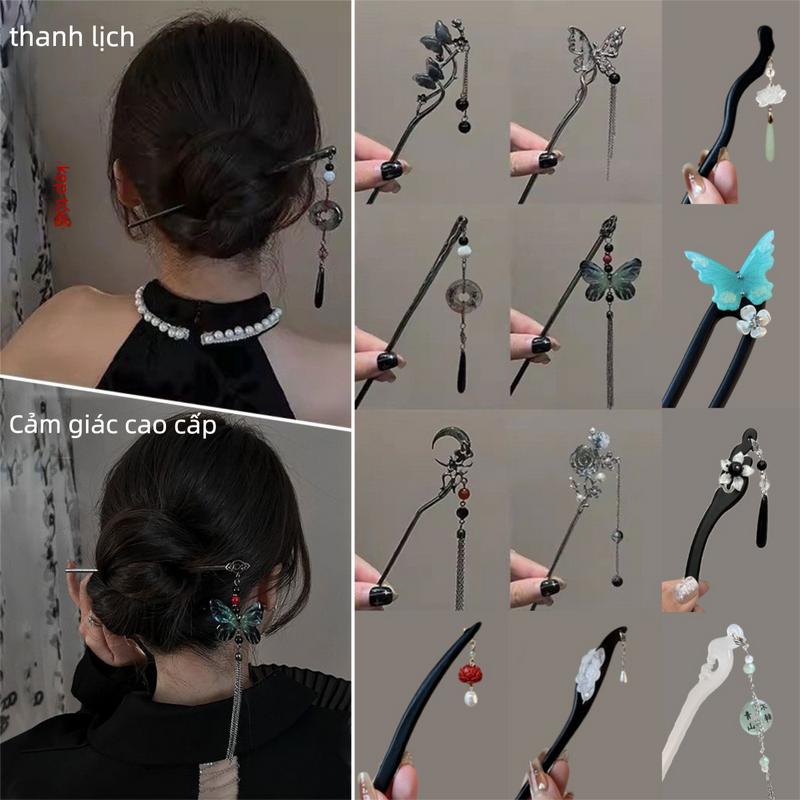  TRÂM CỔ PHONG ĐỈNH CAO!  BÚI TÓC HẬU - QUÀ TẶNG QUÝ CÔ SANG CHẢNH!Trang sức tóc áo dài váy cổ trang chụp ảnh cưới Kẹp Hàm Nhỏ phu  kien  c  xinh 