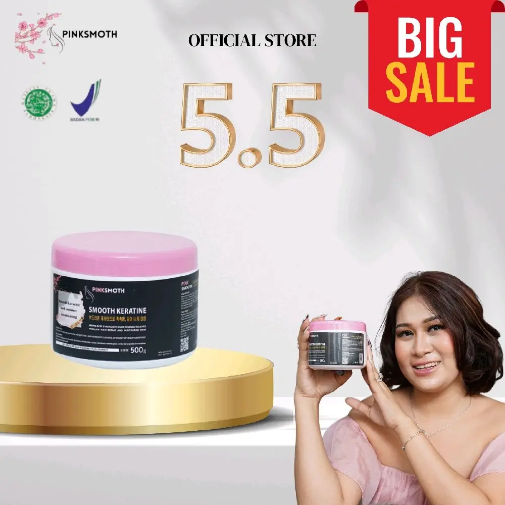 Pinksmoth Smoothing 500ML BPOM Perawatan Rambut