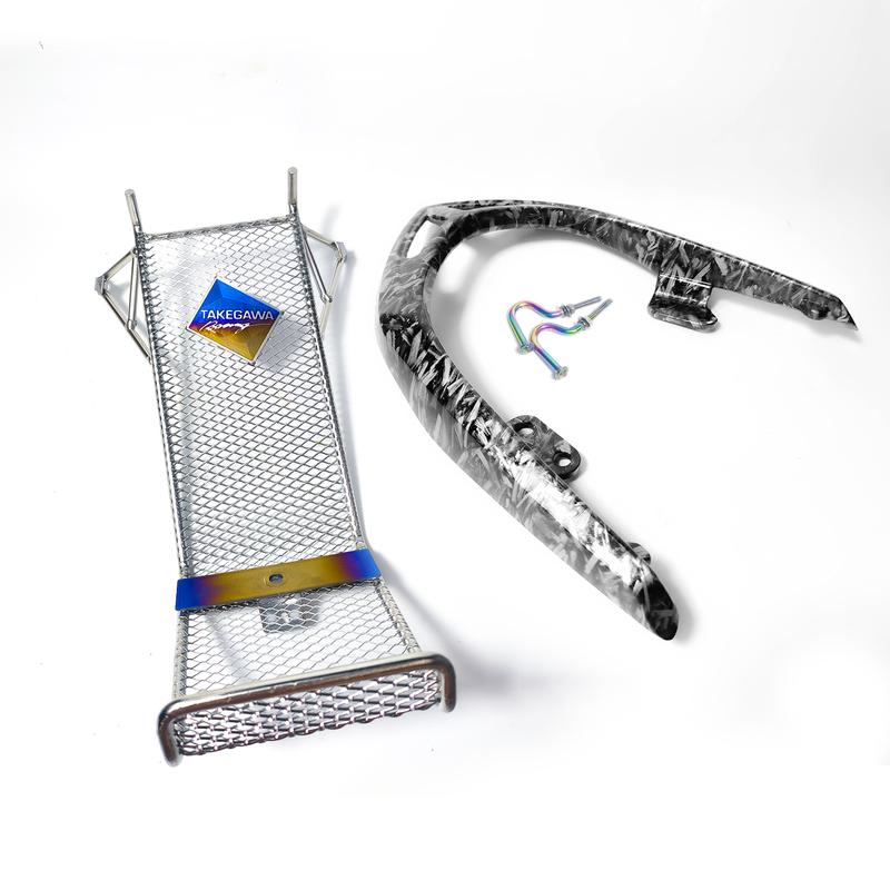 Tặng 2 móc treo đồ COMBO Baga Lưới Xiken kèm tay Xách carbon sơn nhúng kiểu SPORT chỉ cho xe wave A110cc wave a2017-2025 Wave RSX FI Phụ Kiện Phụ Tùng Xe cảng titan cảng wave kieng phụkien xemay tay xách