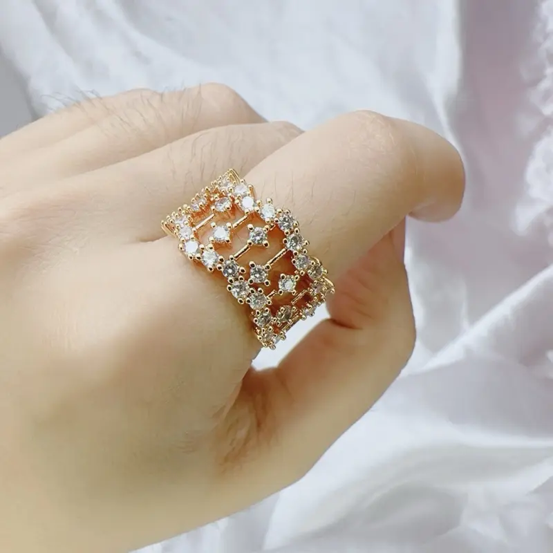 E04 {CO 2 Produk Apapun Free 1} C05 Perhiasan Lapis Emas Cincin permata Perhiasan Perempuan xuping jewellery pehiasan anti karat 7