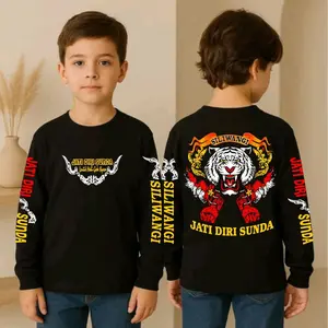 Kaos Distro Anak-Anak Lengan Panjang Terbaru - GAMBAR SILIWANGI JATIDIRI SUNDA - kaos Oblong Anak