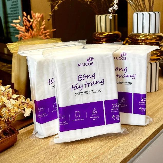 Bông Tẩy Trang Alucos 222 miếng 5x6cm