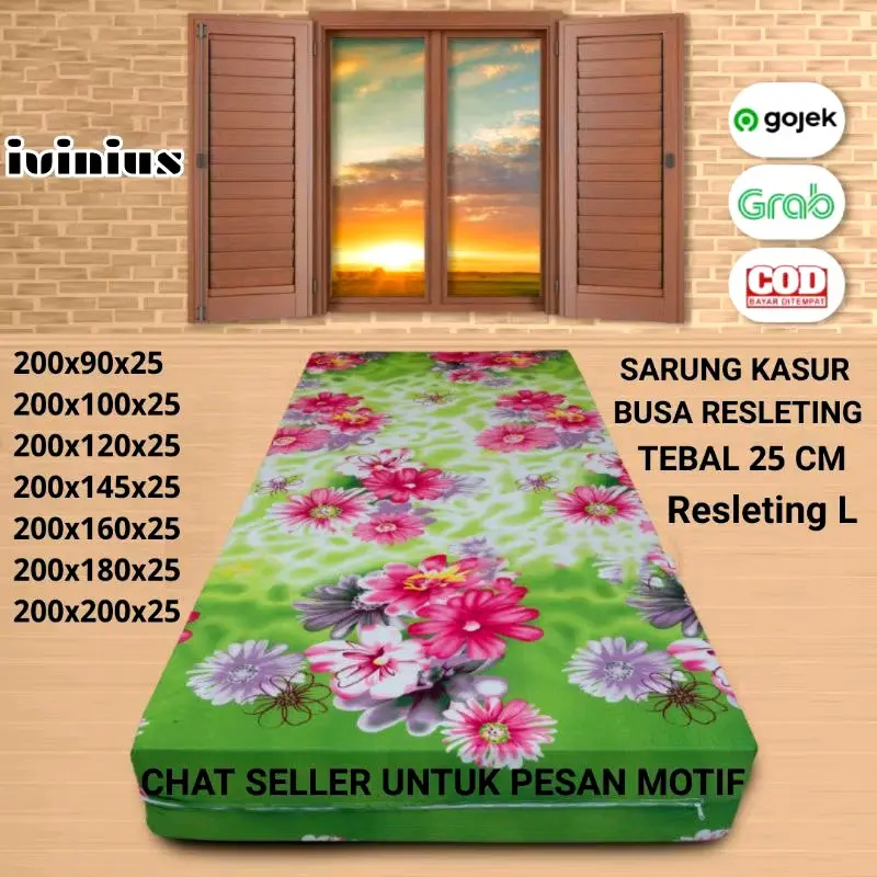Sarung Kasur Busa Resleting Tebal 25 0