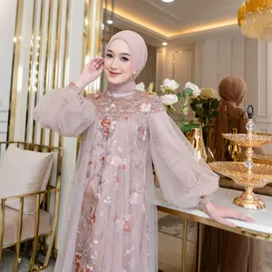 MYLYF Official Mikha Dress Raya Series Gaun Gamis Baju Busana Bahan Maxmara Wanita Muslimah Tunangan Menikah Lamaran Ibu Hamil Bridesmaid Pesta Maternity Variasi