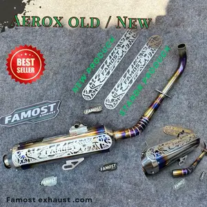 Knalpot aerox 155 , knalpot stainless yamaha, knalpot aerox old, knalpot blue series, knalpot racing Motorcycle