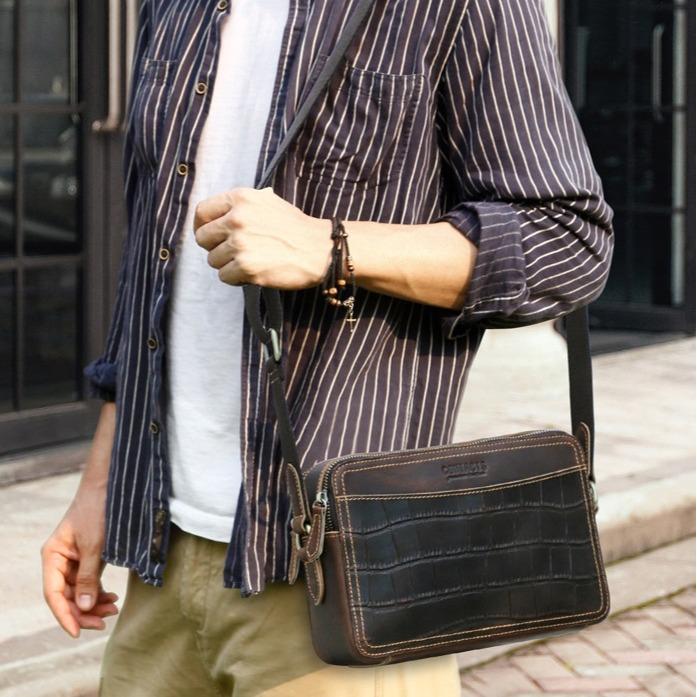   Liinz  Túi Đeo Chéo Da Bò Nam - L285 