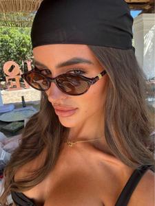 Lentes de sol ovalados y lindos para mujer, estilo Y2K, accesorios de moda casual para vacaciones, estilo urbano y fiestas