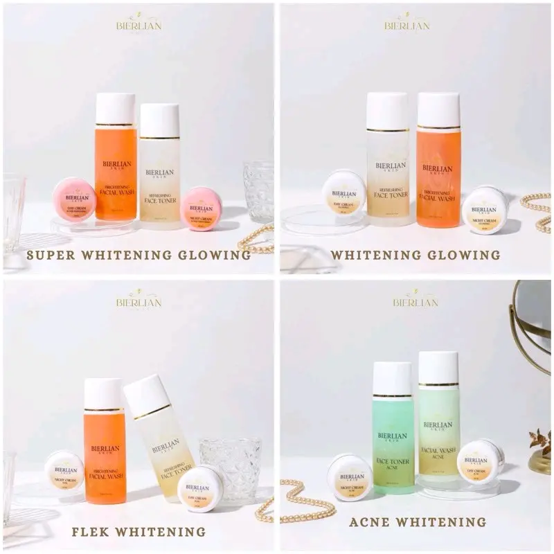 PAKET SKINCARE WAJAH BIERLIAN REGULER Mencerahkan Bopeng Berjerawat