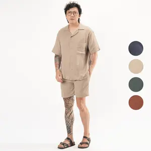 Jane Frey Clothing Kemeja Set Oversize M-XXL | Kemeja Pria | Celana Pendek 8227