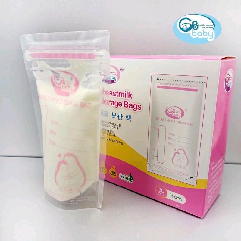 Hộp 30 túi trữ sữa Gb Baby 100ml, chất liệu nhựa cao cấp không chứa BPA 4