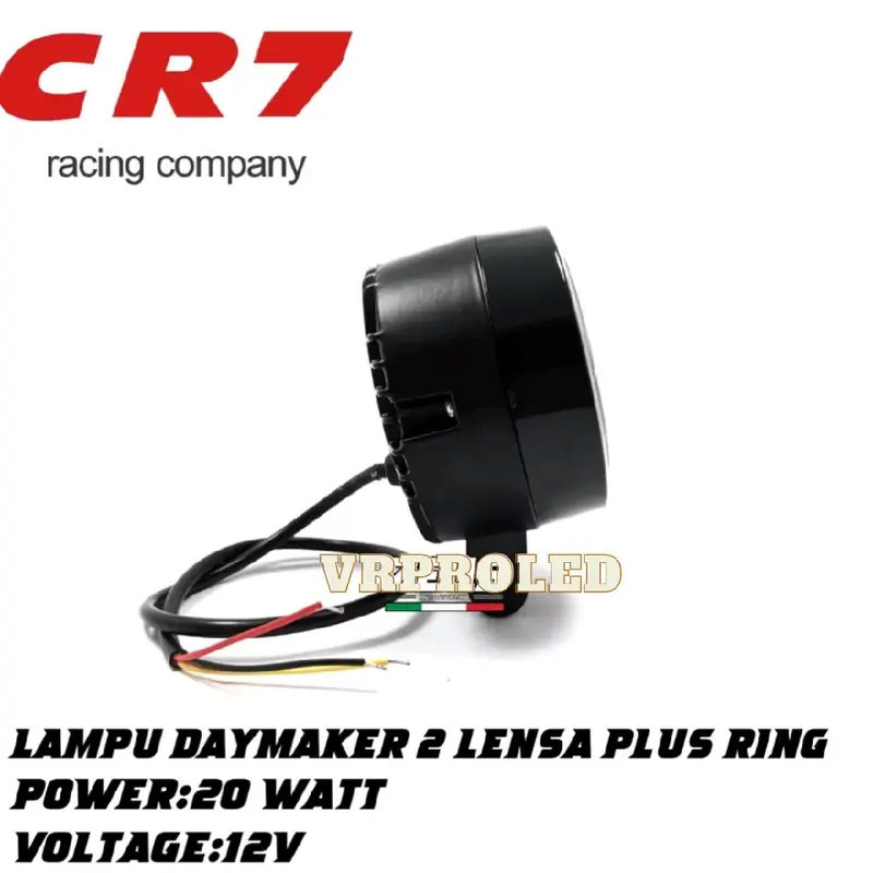Lampu Tembak Sorot Daymaker 2 Lensa LED CWL Plus Ring Angel Eyes Cahaya 20 Watt Universal bunus breket dan Baut Bulat Waterproof Motor 4