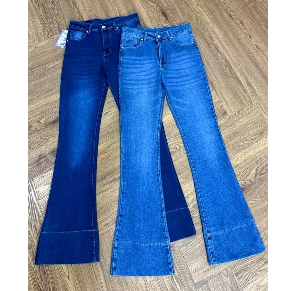 PREMIUM HighWaist Jennie Cutbray Jeans Celana Panjang Stretch Wanita Retro Vintage Lipat Model Terbaru Bahan Stretch Desain High Waist Trendi dan Comfortable Melar Kancing