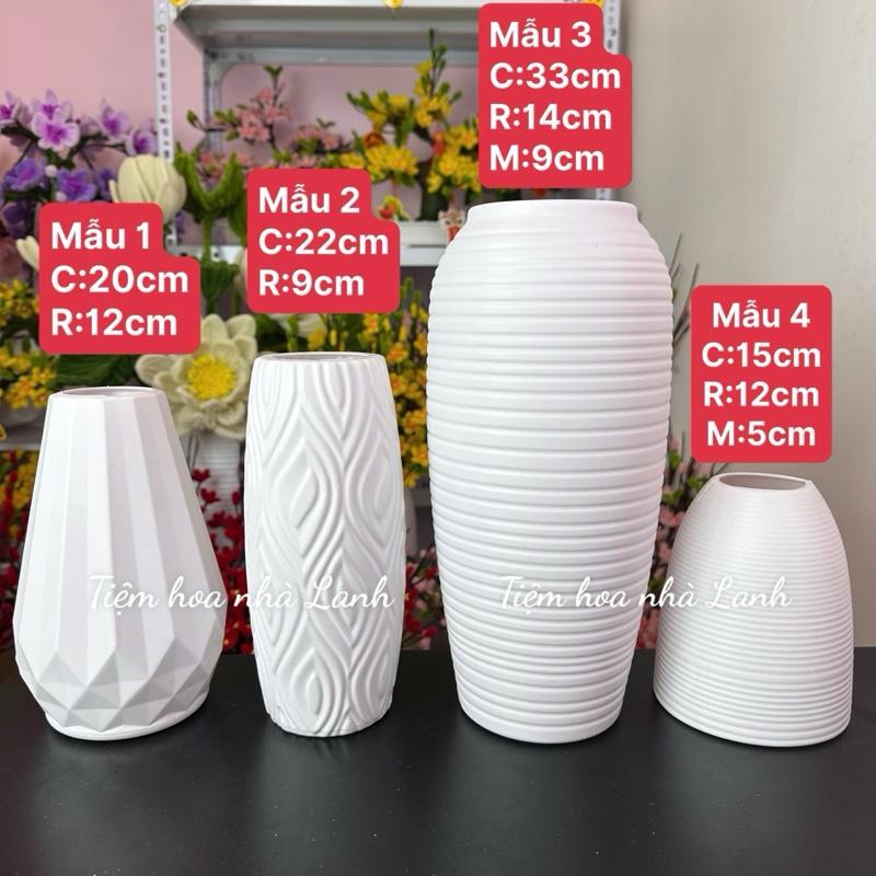 Bình cắm hoa nhựa giả gốm sứ - Lọ hoa nhựa phong cách Bắc âu-Bình cắm hoa kẽm…