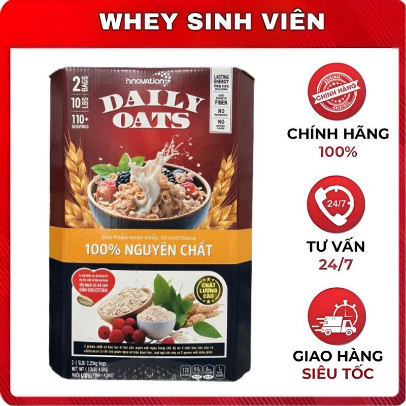  Yến Mạch QUAKER OATS Hộp 10lbs  4.6kg  Không đường Food Thức Ăn Food Thức Ăn 