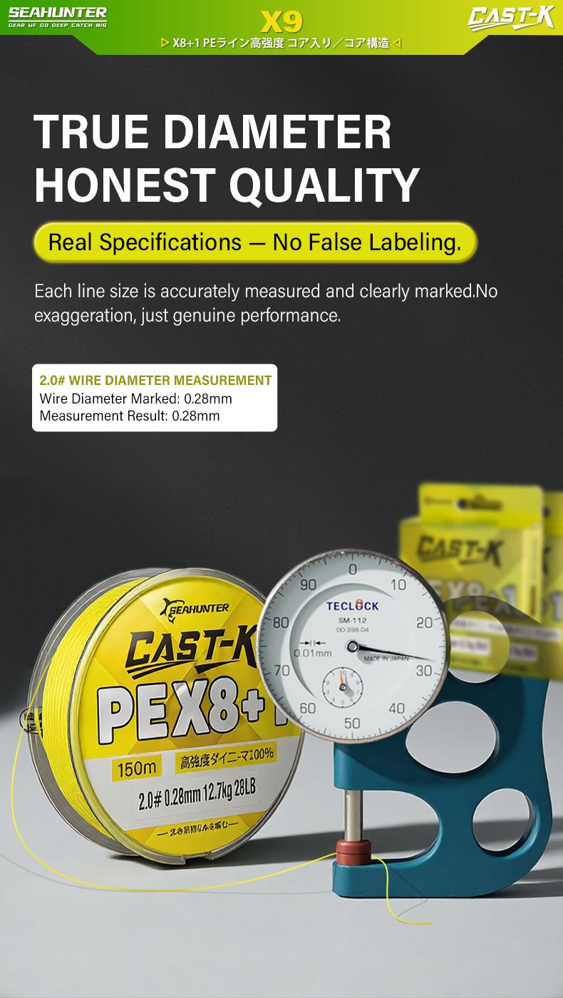 [NEW ARRIVAL] SeaHunter Cast-King PE X9 150M Yellow Sinking Line Senar Pancing (150M 6.8KG 22.7KG) Braided Fishing Lines 8 Untaian Kepang Senar PE Multifilamen Kualitas Jepang Senar Utama Kekuatan Tinggi senar pancing kuat senar pancing pe