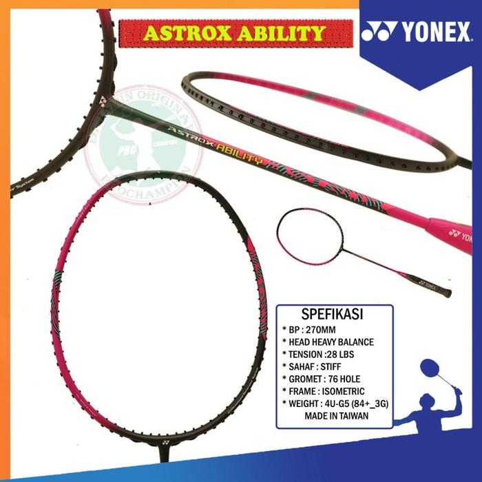 Gambar YONEX ASTROX CLEAR / FEEL / ABILITY RAKET BADMINTON ORIGINAL dari PROCHAMPION Kota Administrasi Jakarta Barat Tokopedia
