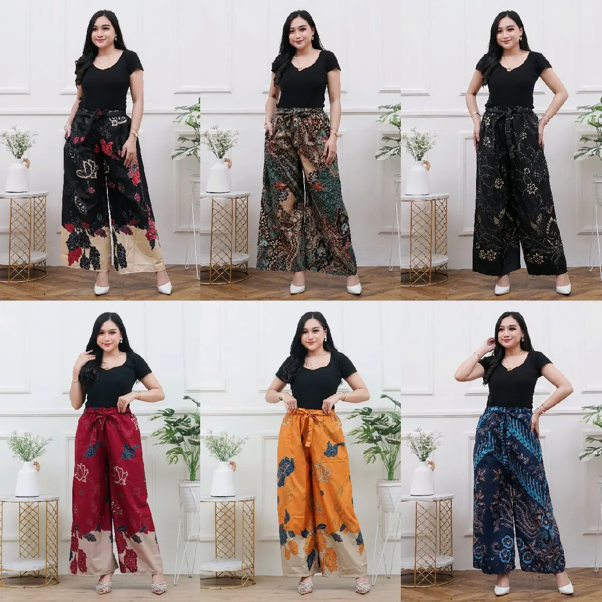 Celana Panjang Perempuan Kulot 18 Motif Best seller Novabusana