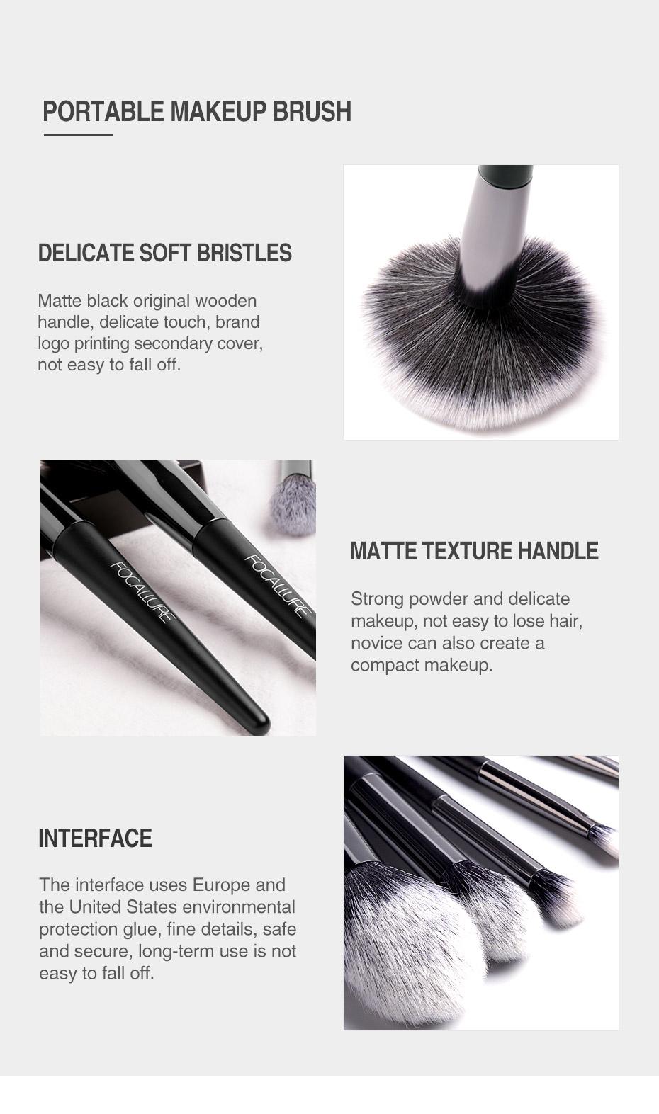 [Official] FOCALLURE Makeup Brushes 6PCS Set
