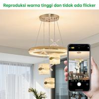 Gambar GOGEOUS Lampu Gantung Minimalis Kristal 3 Warna Mewah 40cm Diameter AC90V~260V LED 60W Remote Control Garansi 10 Tahun COD 12H Pengiriman SNI Kamar Putih Akrilik - B2-6+Remote dari GOGEOUS Lampu Shop.ID Kab. Tangerang 4 Tokopedia