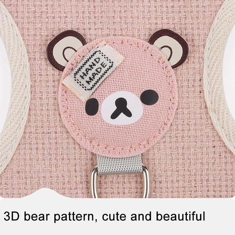 Product Introduction of Cute Pet Harness Leash Set for Small Mid Dogs Cat Walking Lead Chihuahua Bunny Vest Harness Poodle Collar Leash Dog Accessories 13