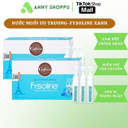FYSOLINE XANH - Nước muối sinh lý, nước muối ưu trương Pháp (Hộp 20 ốngx5ml/ống)