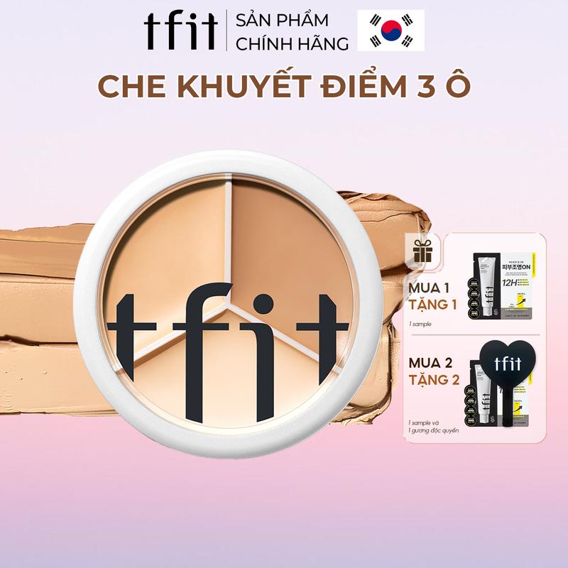 [CFV] Concealer TFIT Kem Che Khuyết Điểm Chuẩn Hàn Quốc 15g Che Nếp Nhăn, Quầng Thâm Mắt, Mụn, Nám, Tàn Nhang 3 Màu Đa Năng Dễ Làm