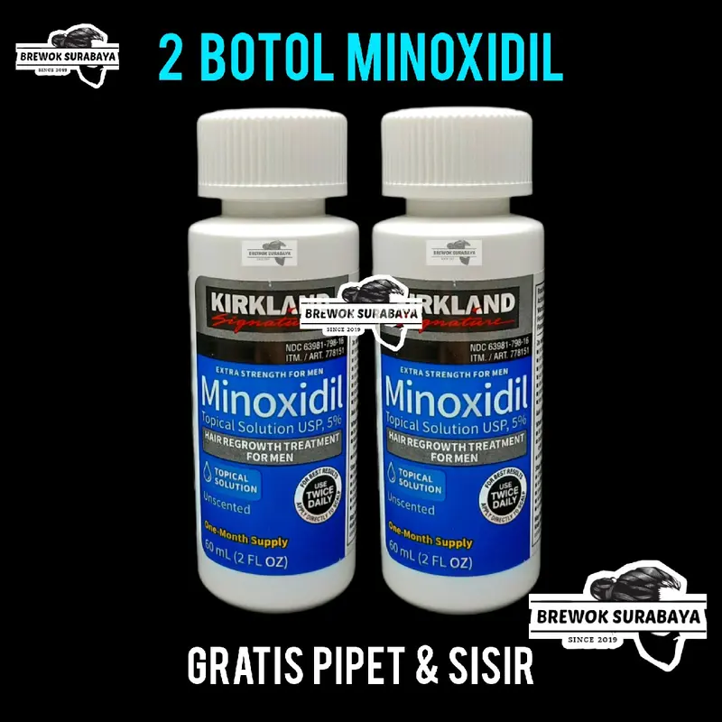 Paket 2 Bulan Minoxidil Kirkland Original 0