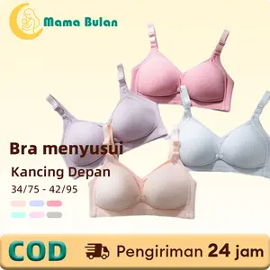 ANGEL MOMMY Bra Menyusui Tanpa Kawat Push Up Maternity Bra Kancing Depan Wireless Bahan Katun Busa Nursing Bra 968