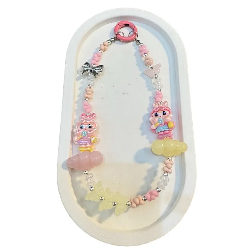 Strap Phone Manik Kacang - Gantungan Hp Manik Kacang Strap Manik kacang Karakter Powerpuff Girl Crybaby Popmart Sanrio Loopy Terlucu Ganci Murah Premium Aksesoris Ponsel Lanyard Hp Handphone 2