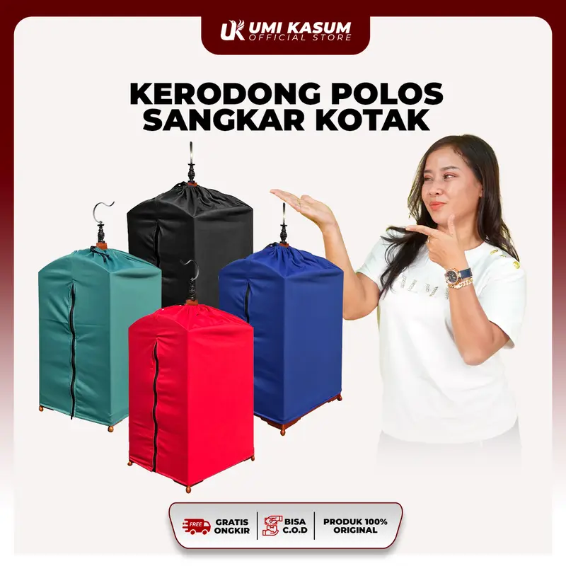 Kerodong Polos Sangkar Kotak Double Layer Umi Kasum | Krodong Kotak Kosan Semua Burung 0
