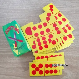 Mainan Kartu Domino (Dapat 2pcs) Card Family Games Gabut Merk Gunting Rumput