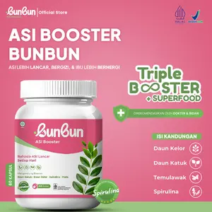 ASI Booster 60 Kapsul Triple Booster Superfood - Pelancar & Peningkat Kualitas ASI Busui Halal BPOM by BunBun