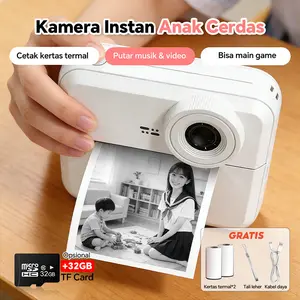 2 Inch Portable Mini Kamera Digital Print Anak 48Mp, Kamera Pocket Instant Pencetak Foto Hitam Putih, Kamera Praktis Untuk Anak Dengan Fitur Cetak Instan & Resolusi Tinggi