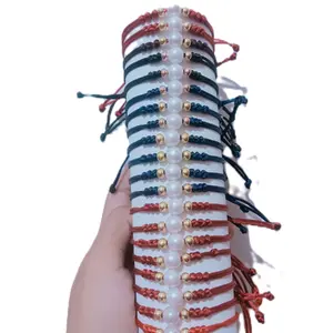 Gelang Tali manik gold aksesoris kekinian