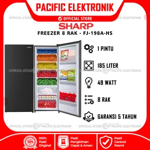 Freezer Sharp 8rak FJ-M198A-HS / 198AHS Terbaru