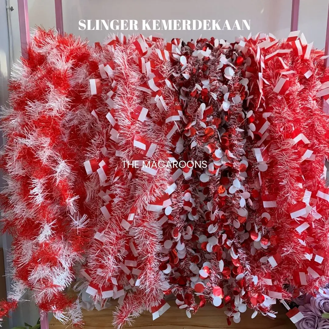[2 Meter] Slinger Merah Putih Kemerdekaan Indonesia / Dekorasi Tinsel Sepeda Hias 17 Agustus