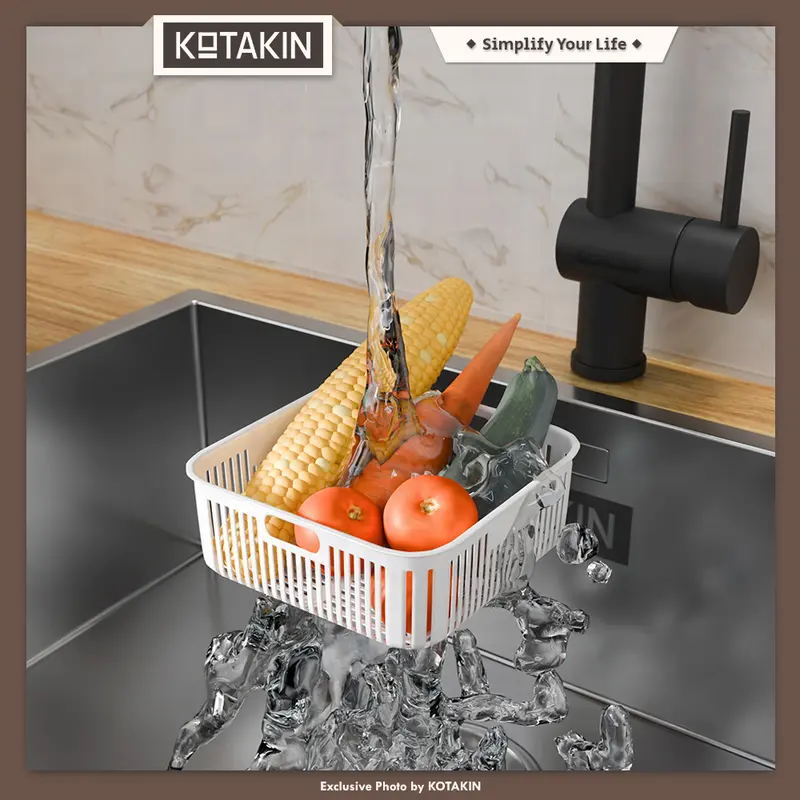 Tempat Sayur Kotak Penyimpanan Buah Saringan Tirisan Cucian Sayur Box Storage Kulkas Serbaguna 4