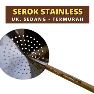 Serok stainless penyaring gorengan ukuran sedang