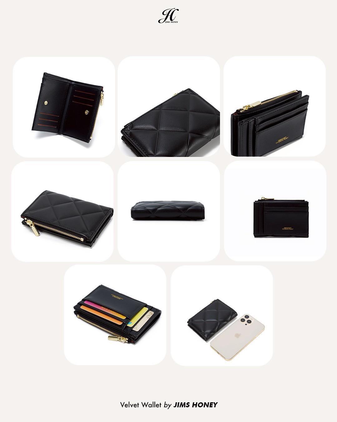 JIMS HONEY VELVET WALLET Dompet Kecil Lipat Wanita Cewek FREE BOX