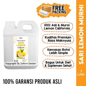SARI LEMON ALAMI 1 LITER Kemasan Jerigen Perasan Jeruk California Pilihan Dijamin Alami