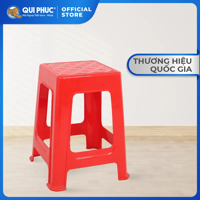 Combo 4 Ghế Nhựa Cao Seoul - Chính Hãng Qui Phúc -  Nhựa Chính Phẩm Bền Màu, Chịu Lực Đến 90Kg 0