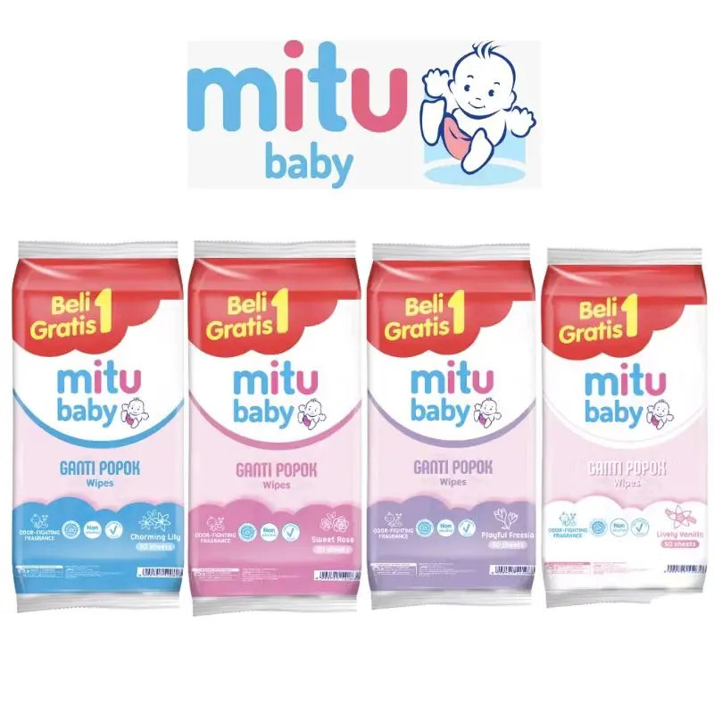 Mitu Tissue Basah Bayi | Mitu Baby Wipes buy 1 get 1 | Mitu Ganti Popok