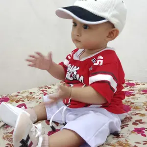 6 bulan - 3 thn | Topi BASEBALL Corduroy Anak-BOSTON x LUCKY x DIDICUTE TWO TONE-Unisex-New Korean Model Bayi